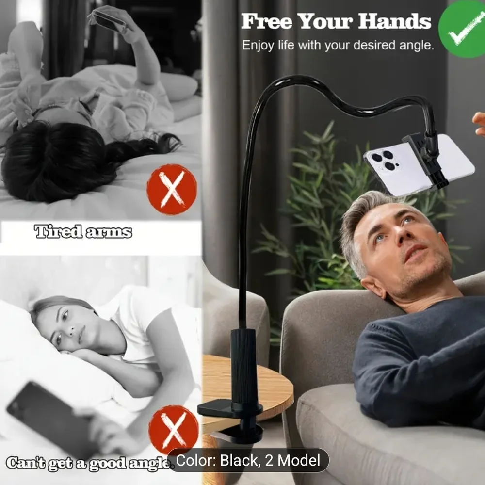 GooseneckFlexible Phone Holder With Arm & Phone Clamp New